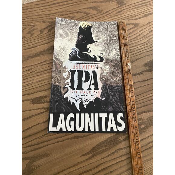 LAGUNITAS Brewing Beer Signs Lagunitas IPA Man Cave Sign Cardboard - Picture 1 of 2